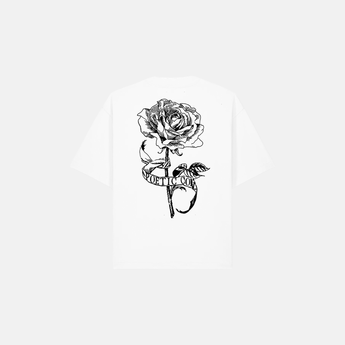 Poetic Collective Thinking About You T-Shirt - White – Rückansicht