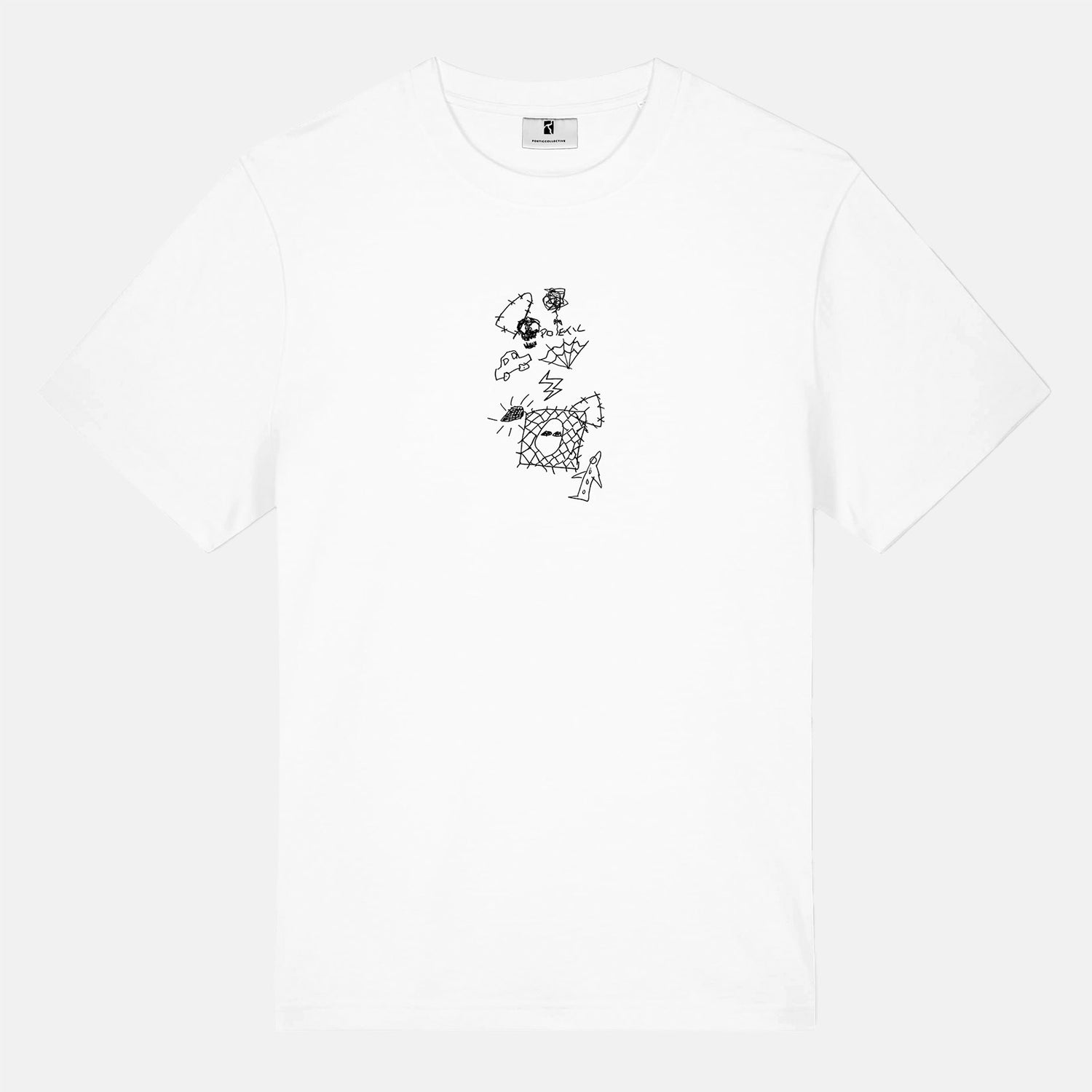 Poetic Collective Doodle Sketch T-Shirt - White Weiß Bild 1