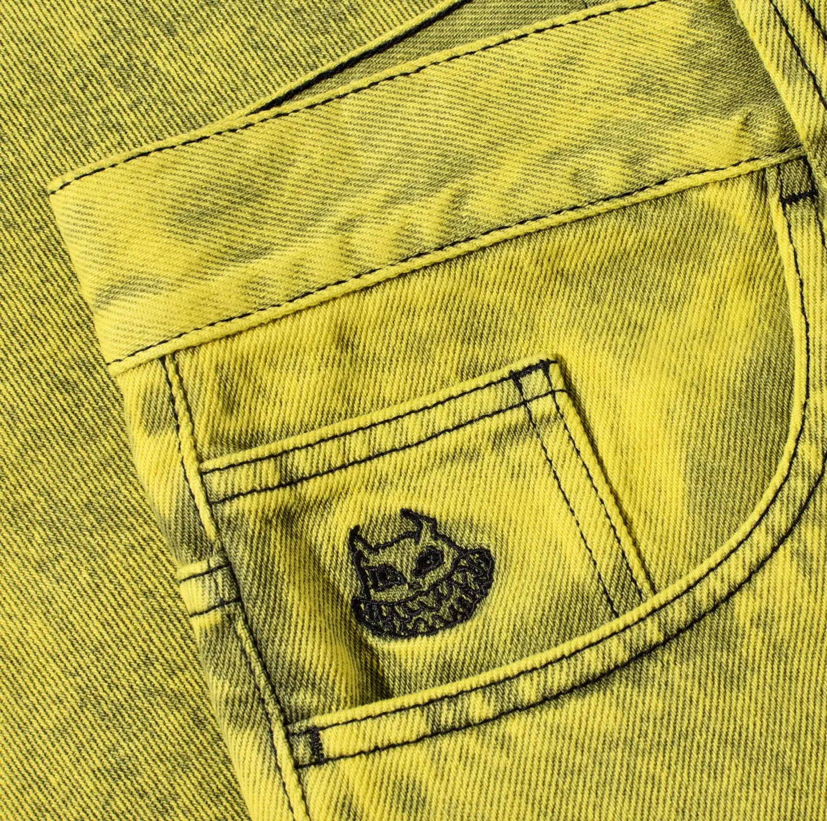 Polar Skate Co. Angel Boy Big Boy Short - Lemon Black Gelb Bild 3