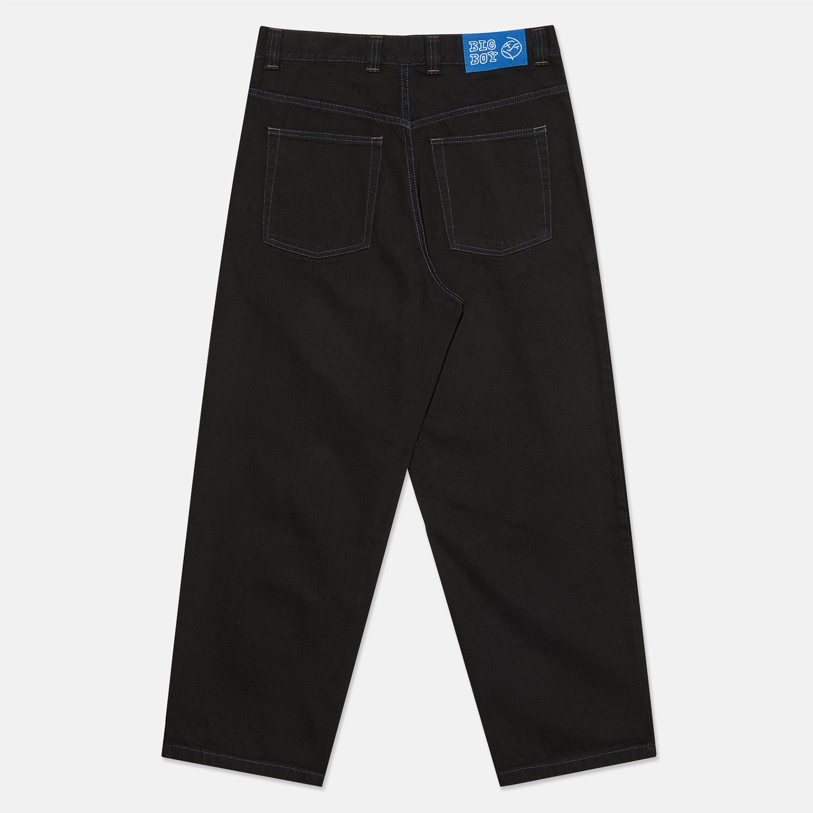 Polar Skate Co. Big Boy Pant - Black / Blue - Stitching Schwarz Bild 1