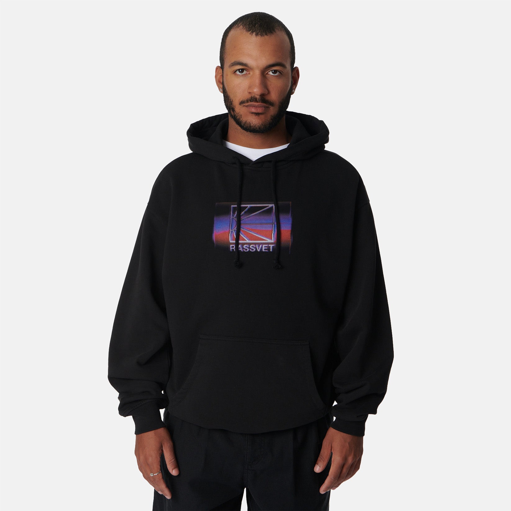 Rassvet Glitch Hoodie - Black Schwarz Bild 1