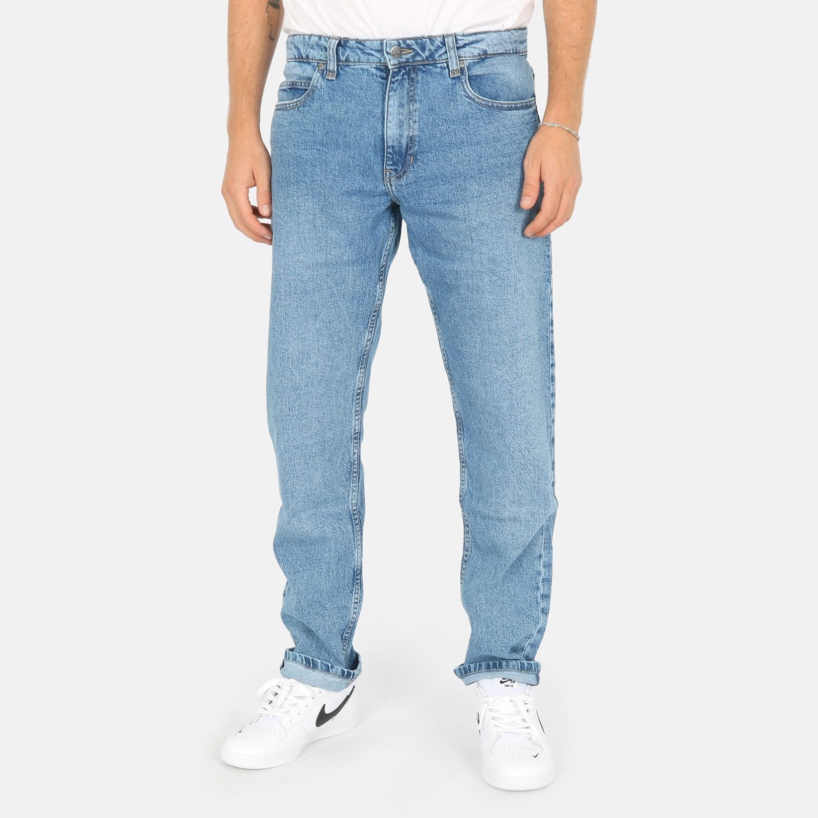 Reell Barfly Relaxed Tapered Jeans - Classic Mid Blue Blau Bild 1