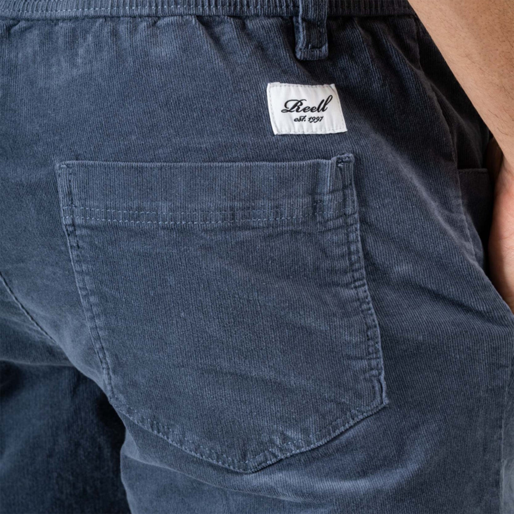 Reell Reflex Easy Short - Baby Cord Blue Grey Blau Bild 2