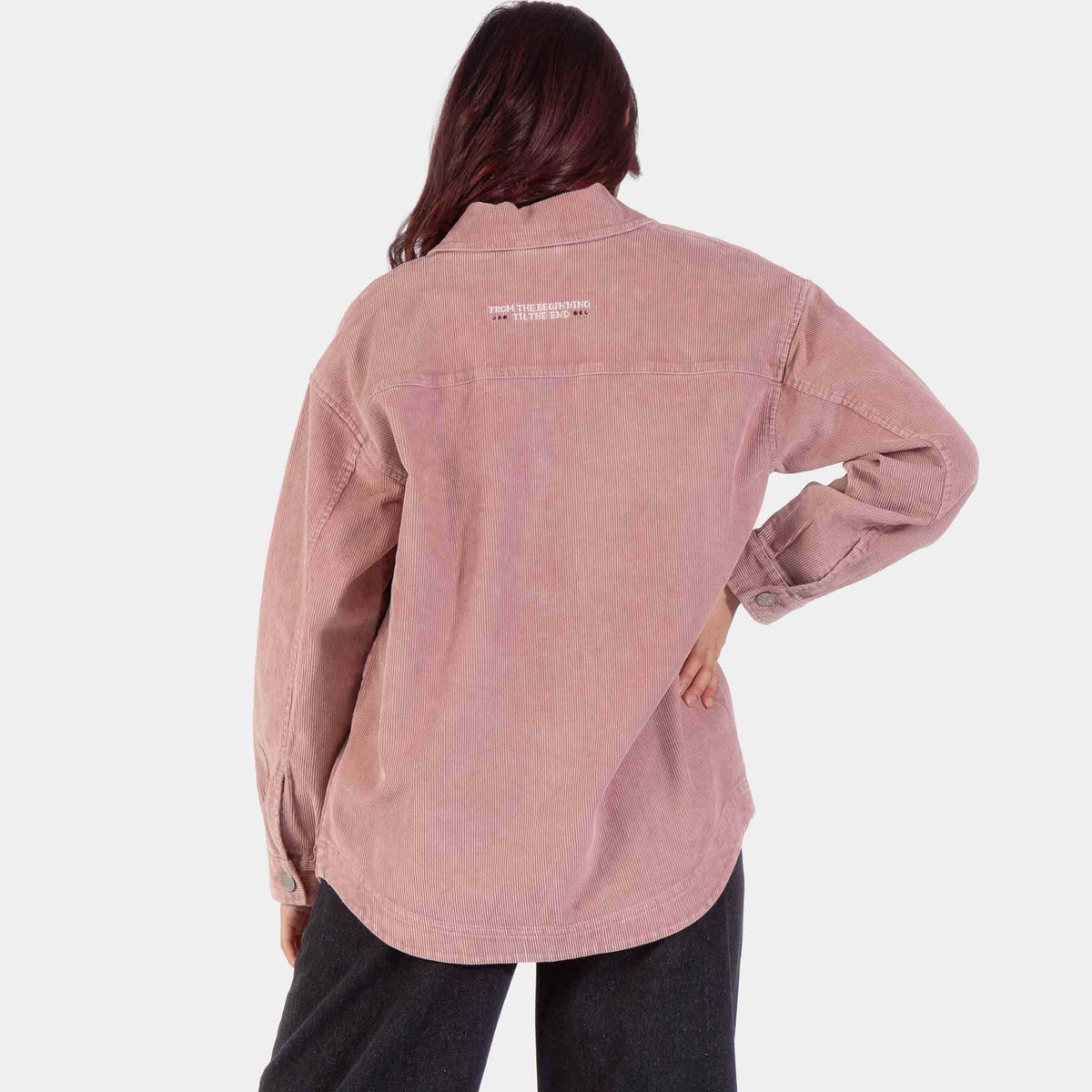 Santa Cruz Scribe Strip Long Sleeve Shirt - Putty Wash, model hinten