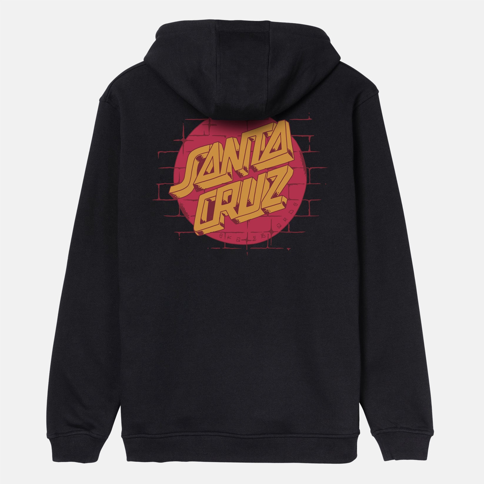 Santa Cruz Scrawl Brick Dot Center Hoodie - Black Schwarz Bild 1