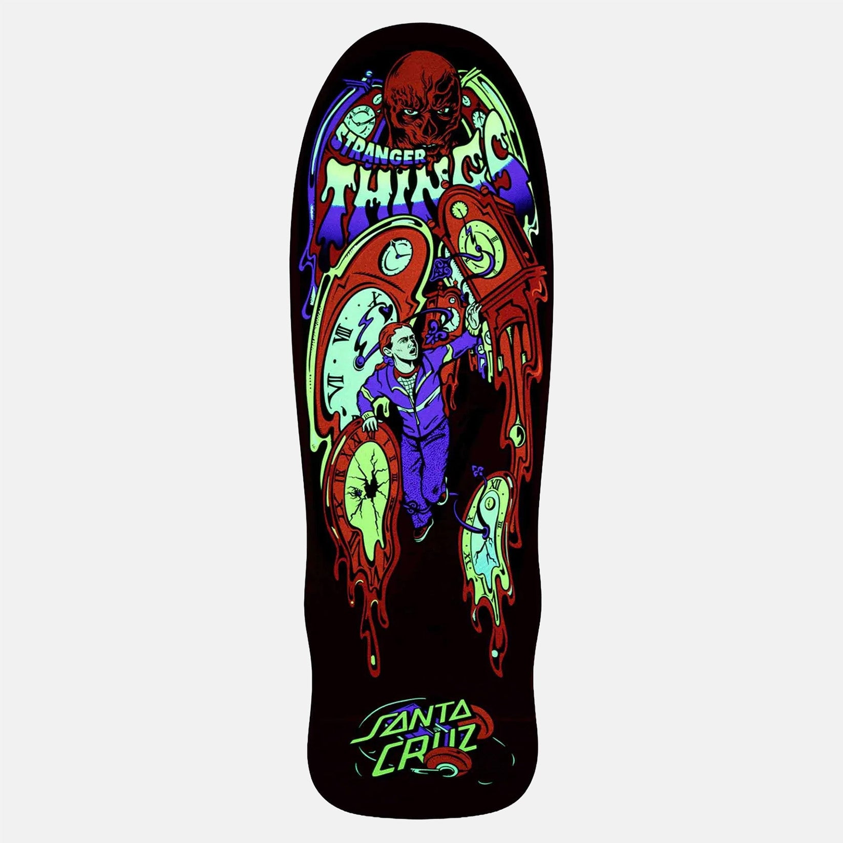 Santa Cruz x Stranger Things Grabke Max Melting Clock 9.7 Deck Mehrfarbig Bild 2