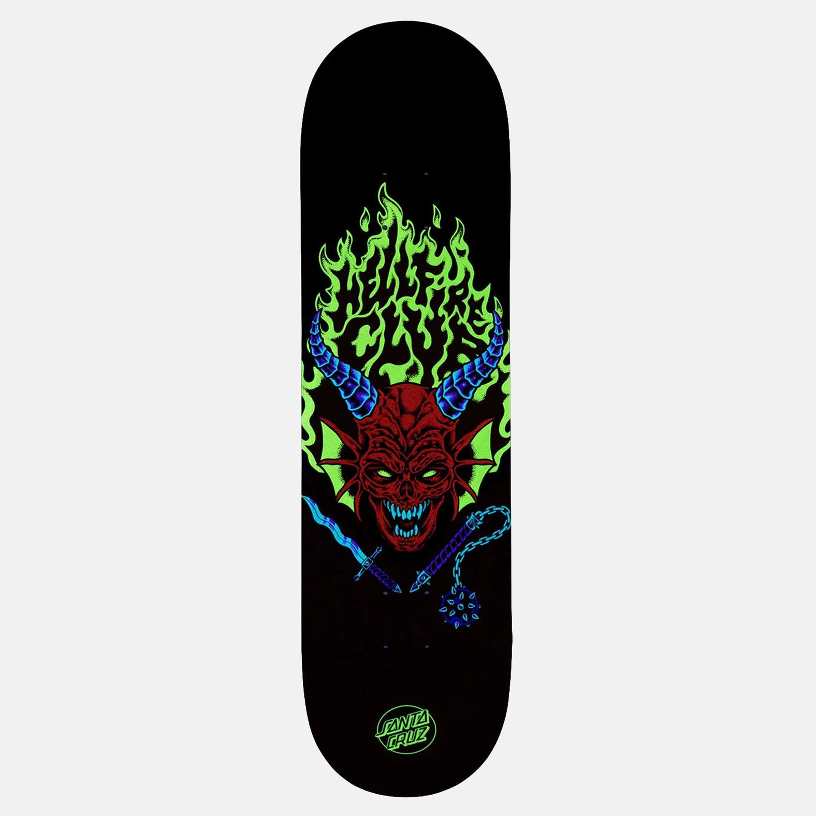 Santa Cruz x Stranger Things Hellfire Club 8.25 Deck Mehrfarbig Bild 2