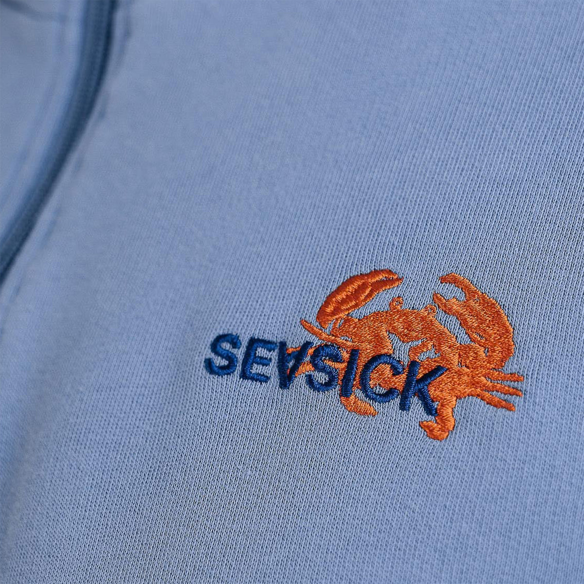 Seasick Crab Halfzip - Mid Blue Blau Bild 2