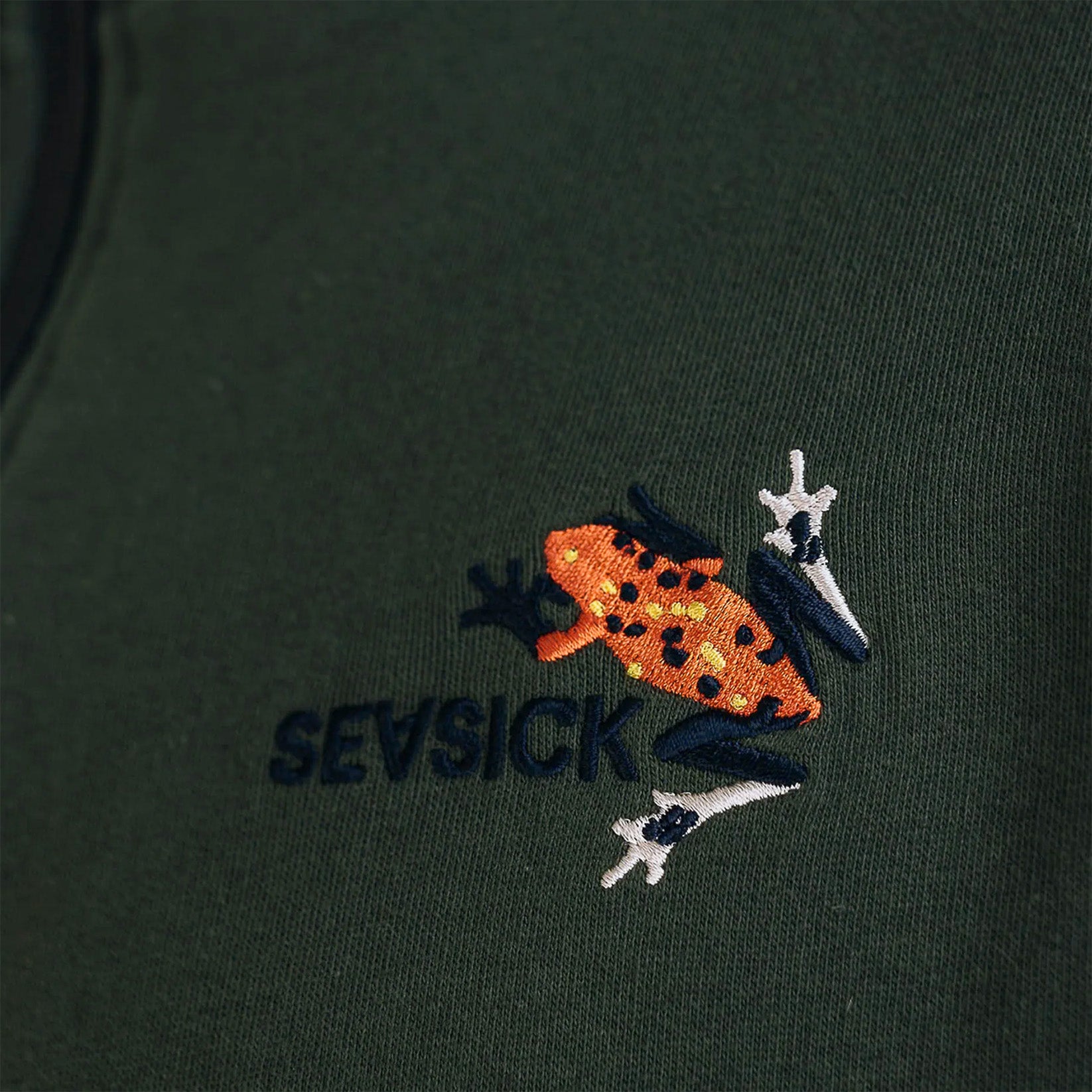Seasick Frog Halfzip - Dark Green Grün Bild 2
