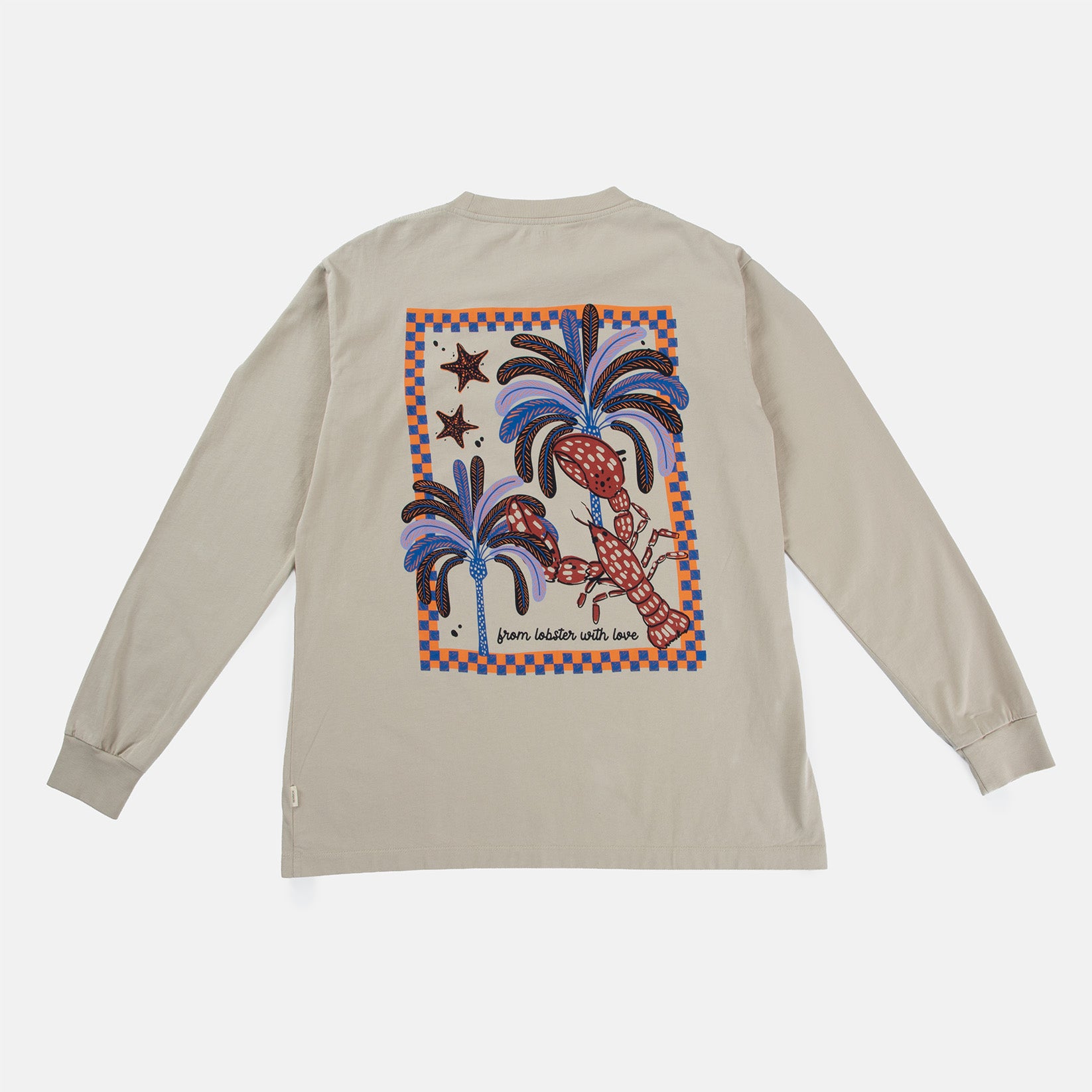 Seasick From Lobstar With Love Longsleeve - Taupe Beige Bild 1