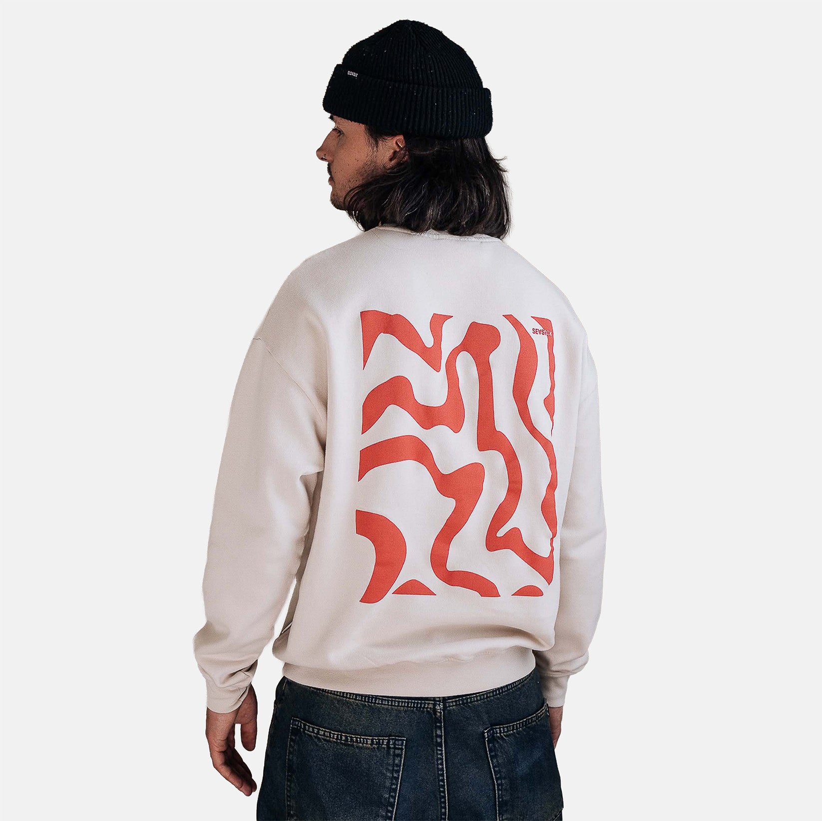 Seasick Pink Waves Crewneck - Light Beige Braun Bild 1