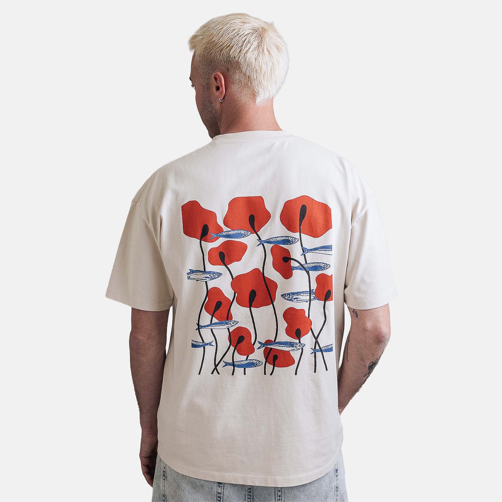 Seasick Sardine Garden T-Shirt - Light Beige Braun Bild 1