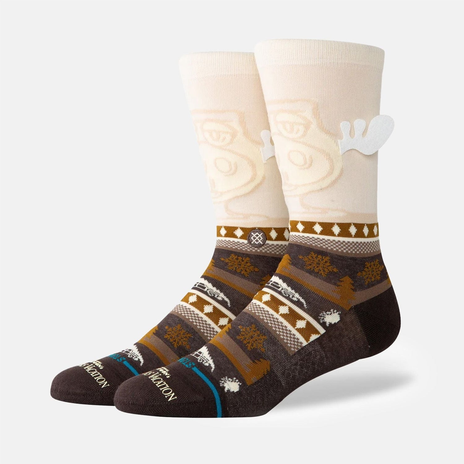 Stance Have Some Eggnog Crew Socke - Dark Brown Mehrfarbig Bild 1