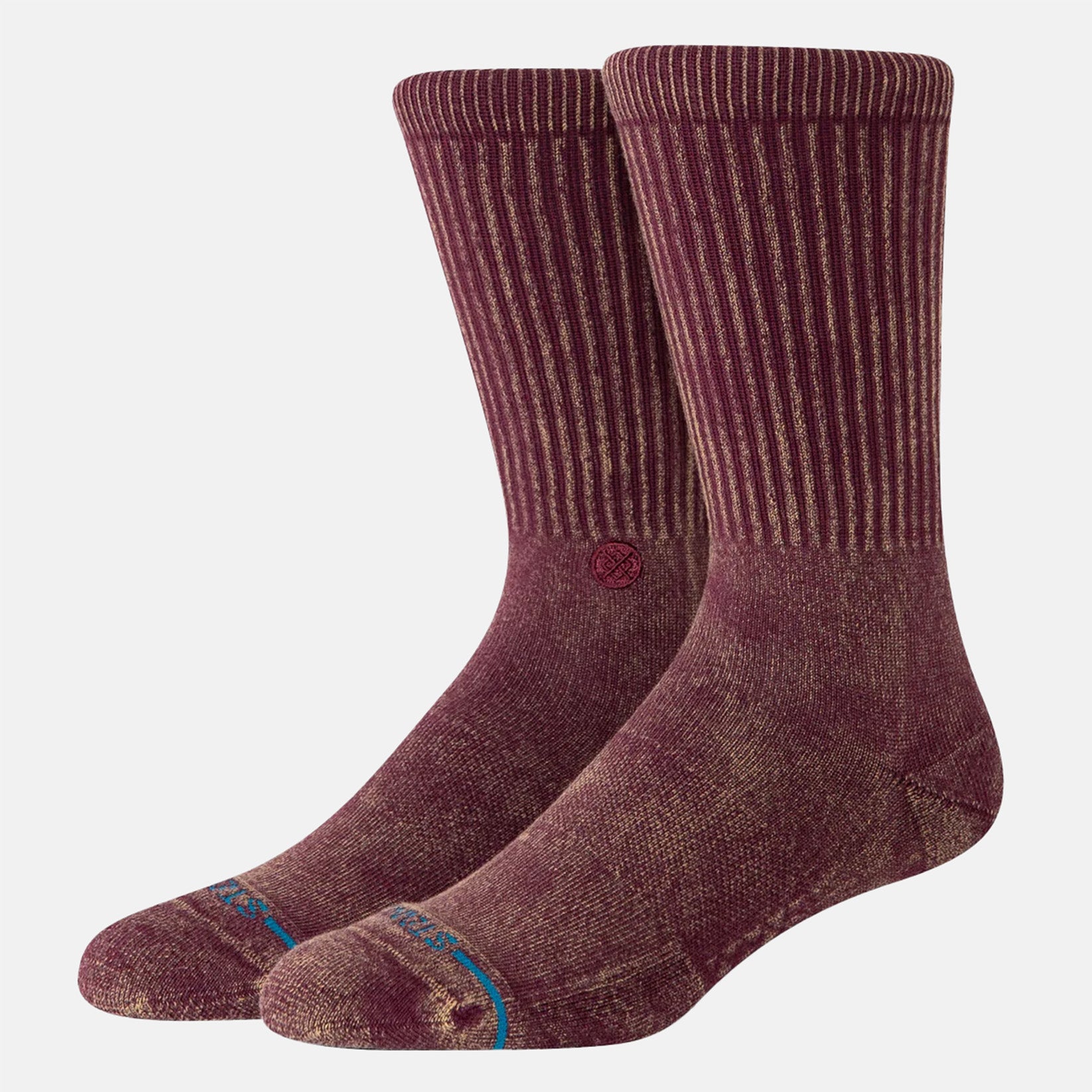 Stance Icon Dyed Crew Socke - Fig Rot Bild 1
