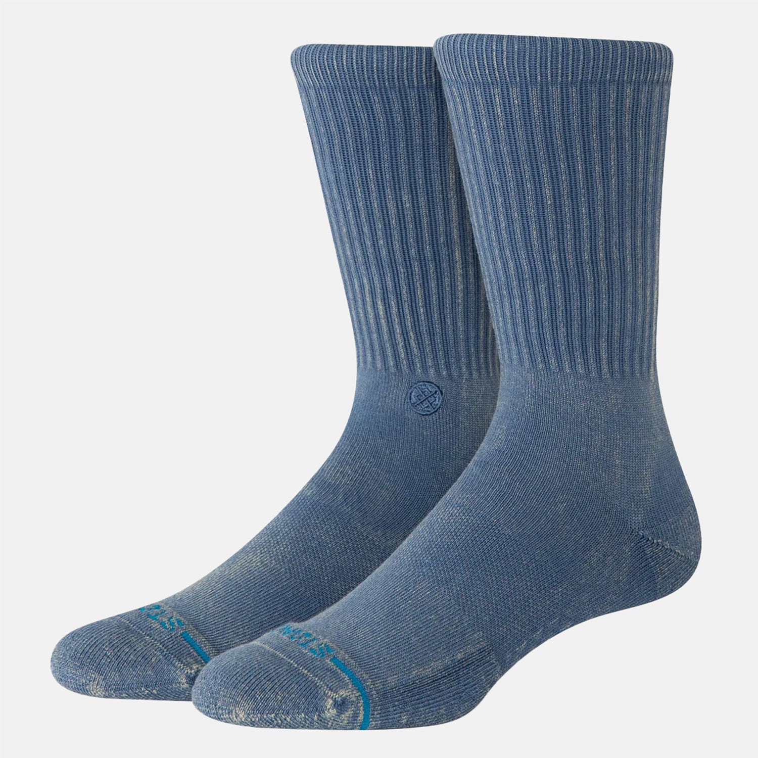 Stance Icon Dyed Crew Socke - Seablue Blau Bild 1