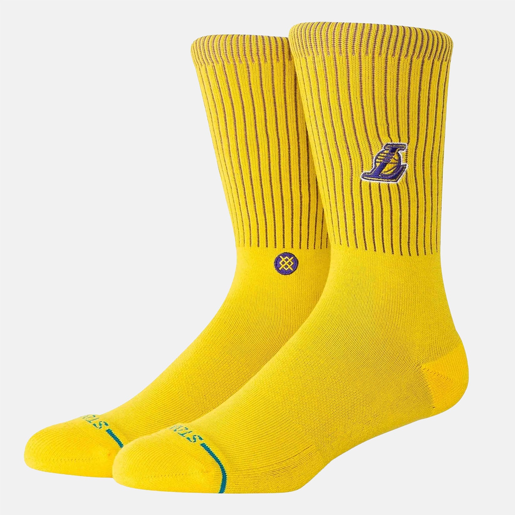 Stance Lakers Badged Socke Gelb Bild 1