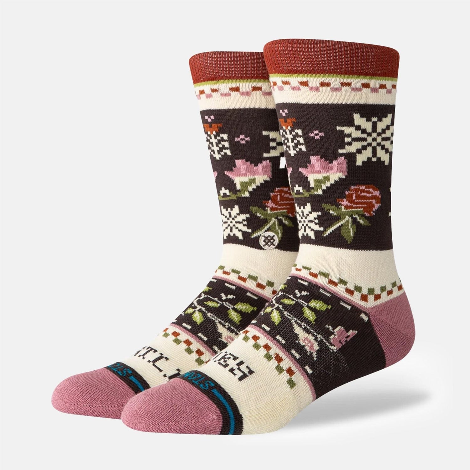 Stance Mistling Toes Crew Socke - Dusty Rose Mehrfarbig Bild 1