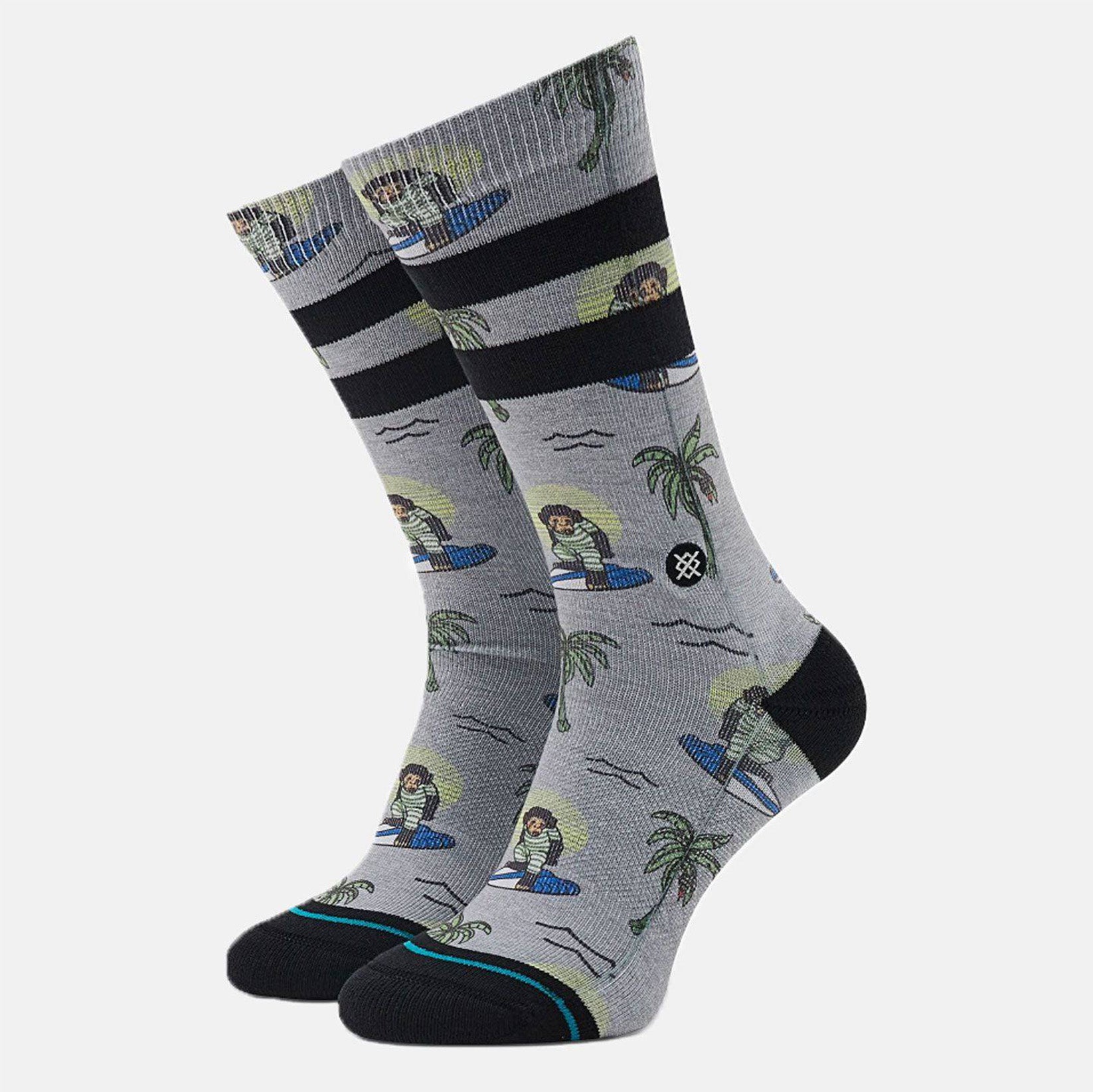 Stance Surfin Monkey Socke- Grey Grau Bild 1