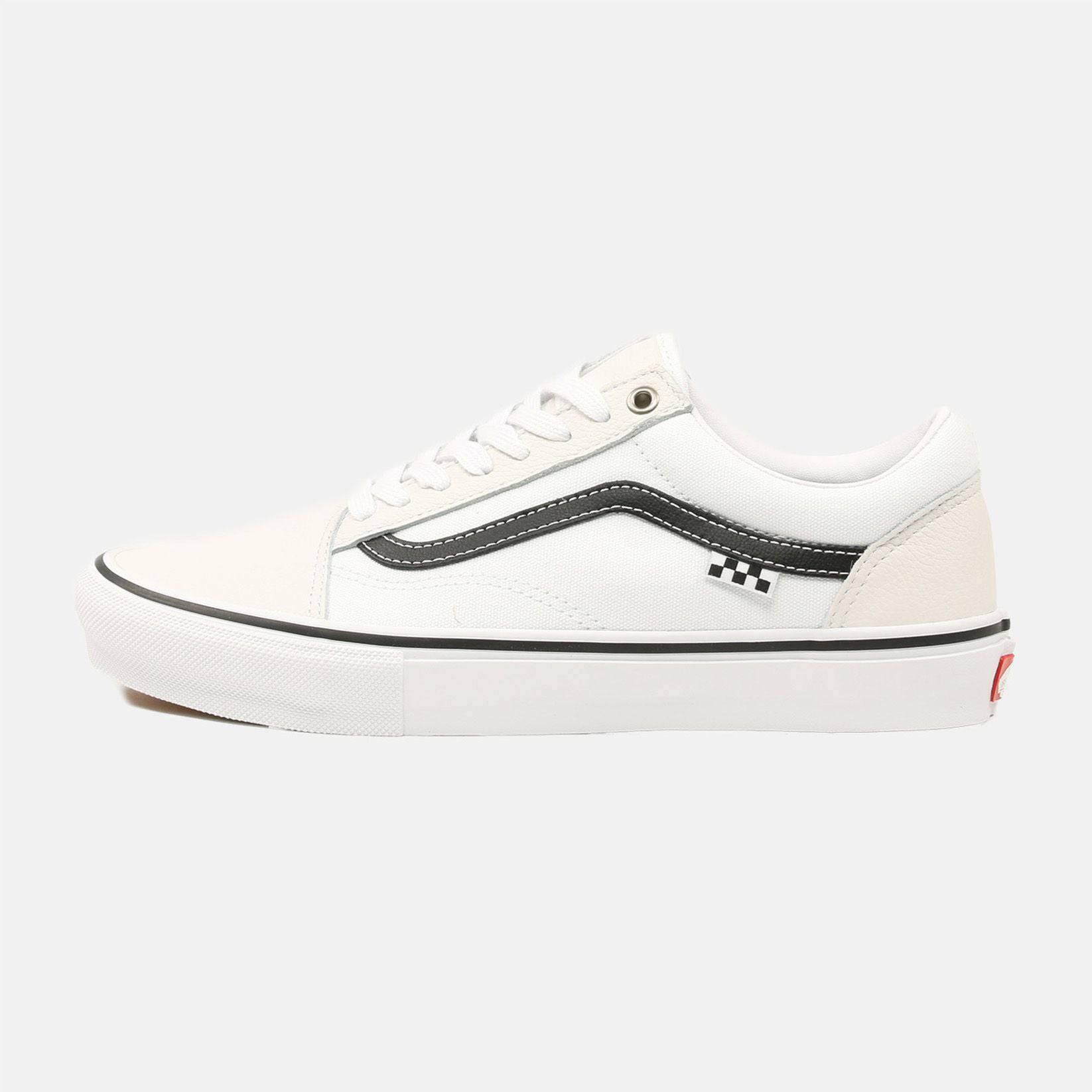 VANS MN Skate Old Skool Sneaker - Leather White / White Mehrfarbig Bild 1