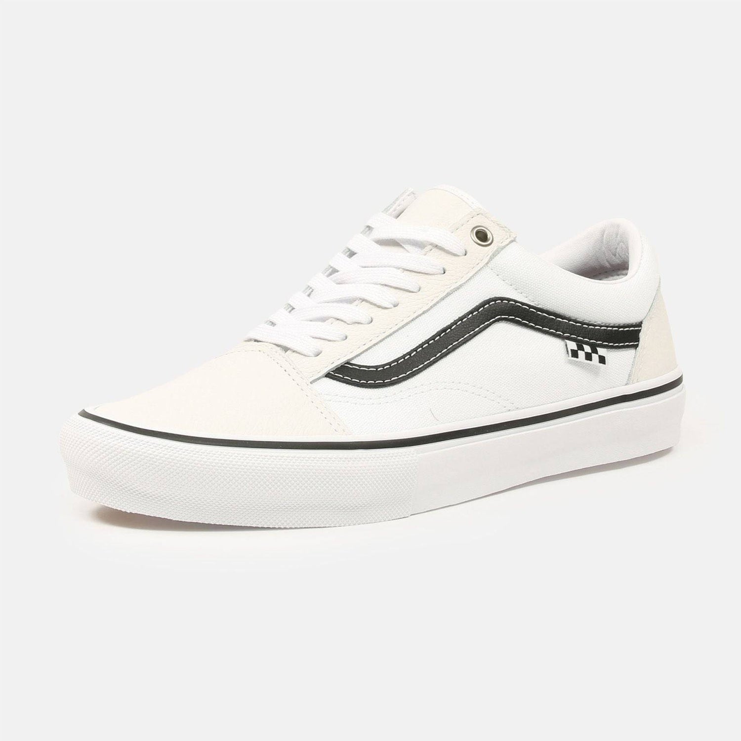 VANS MN Skate Old Skool Sneaker - Leather White / White Mehrfarbig Bild 2