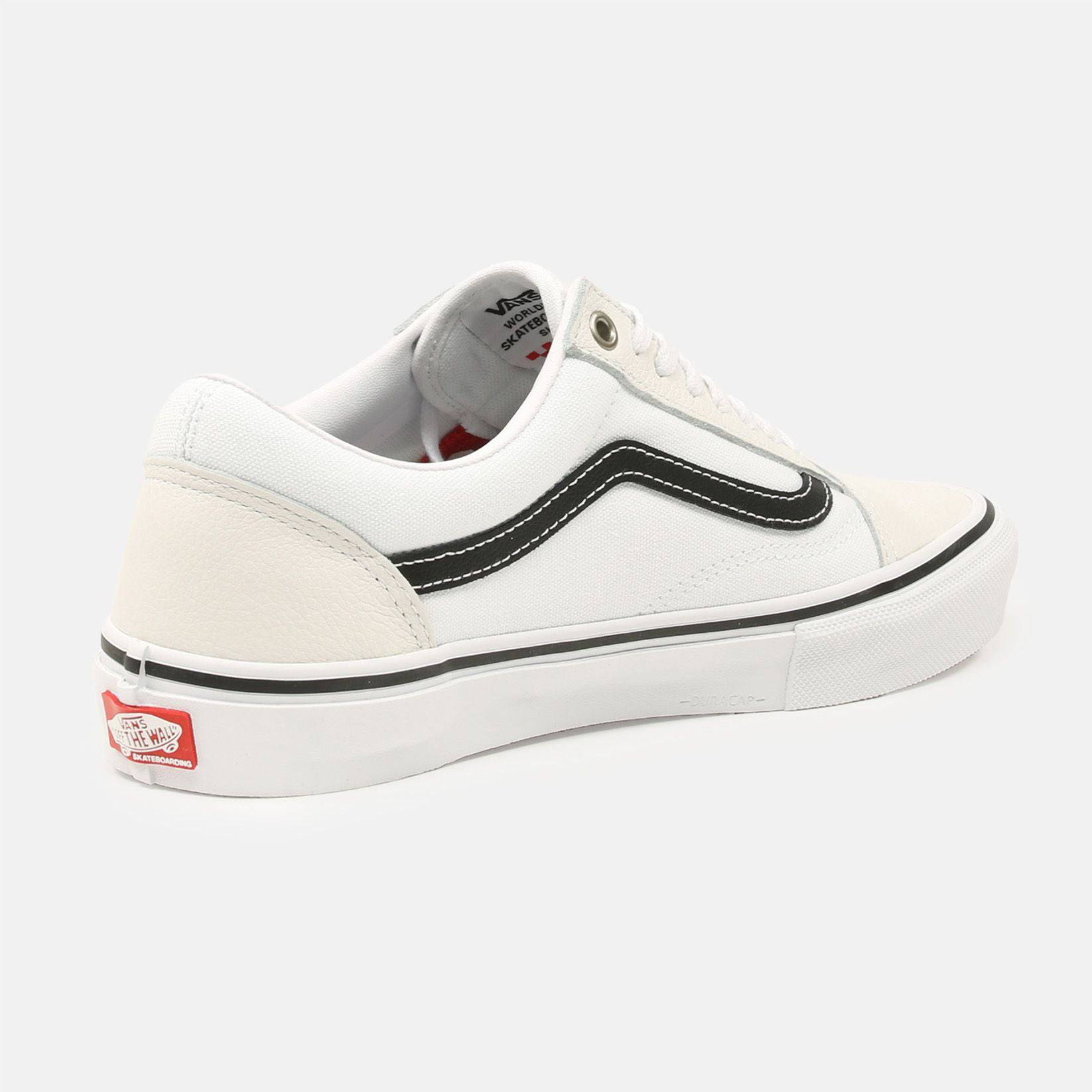 VANS MN Skate Old Skool Sneaker - Leather White / White Mehrfarbig Bild 3