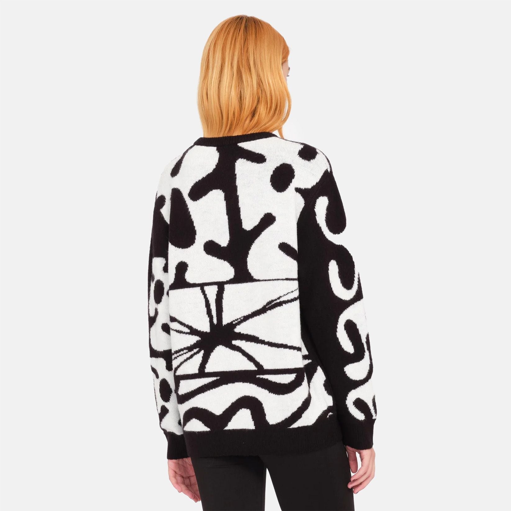 Volcom Women Zephyr Knit Crewneck Black / White Black Bild 2