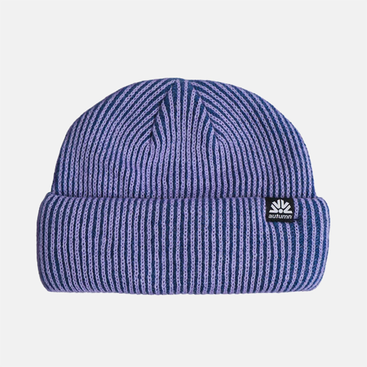 Autumn Cord Double Roll Beanie - Bluejay