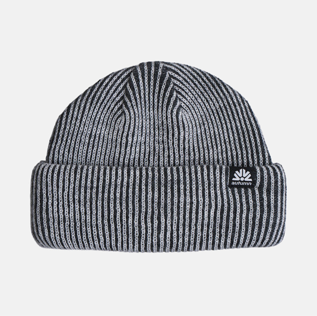 Autumn Cord Double Roll Beanie - Charcoal