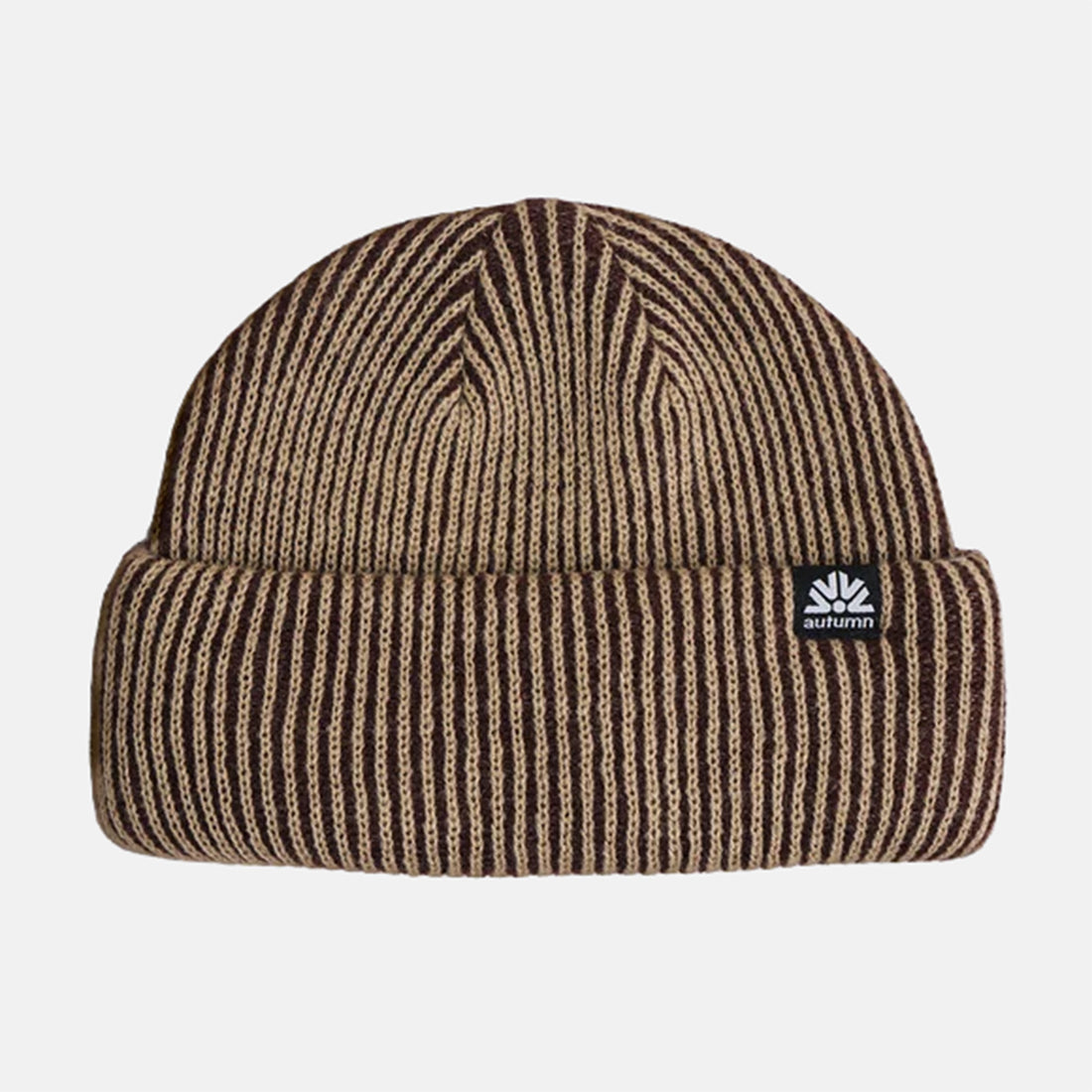 Autumn Cord Double Roll Beanie - Oxblood