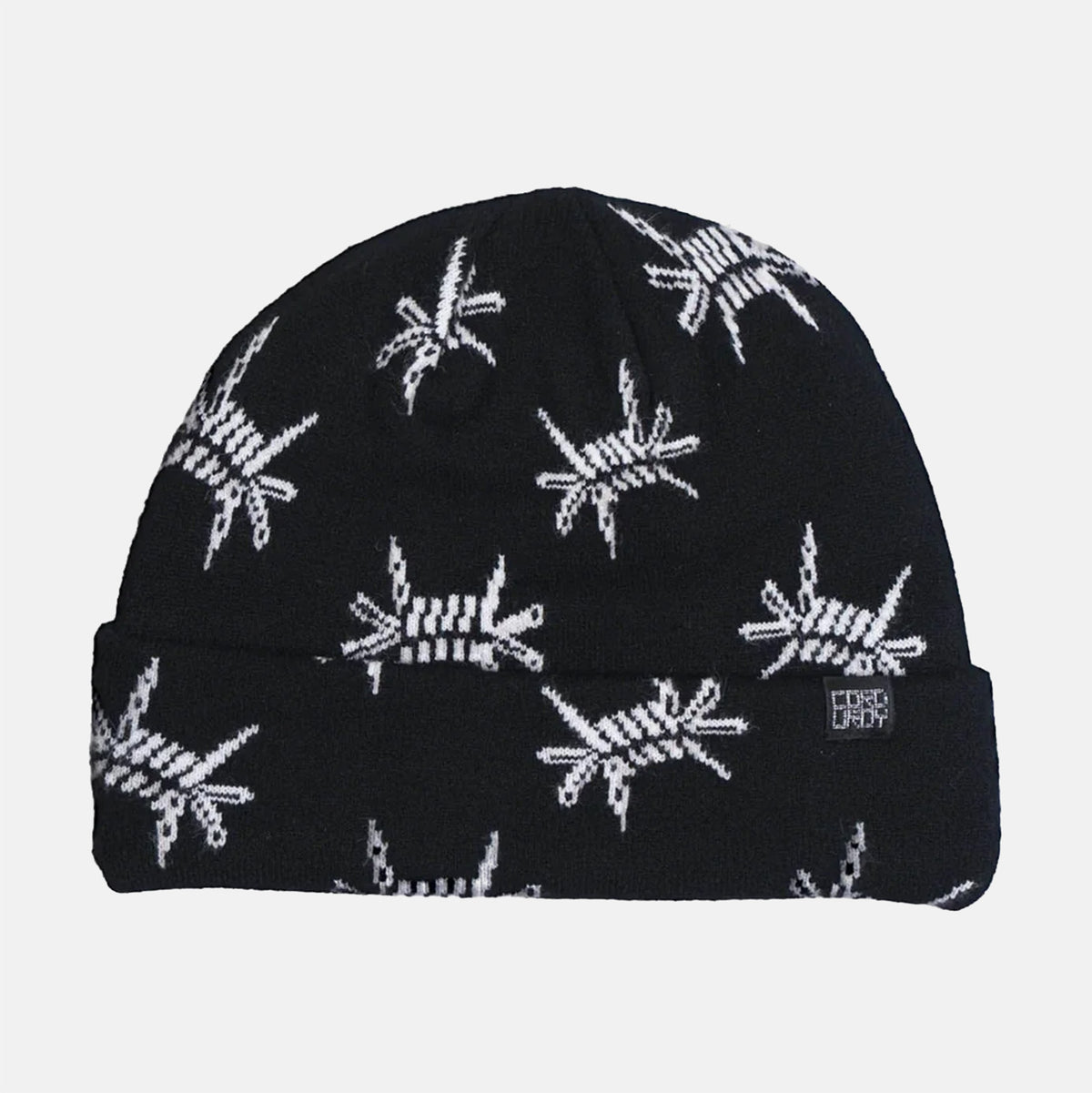 Corduroy Barb Beanie - Black