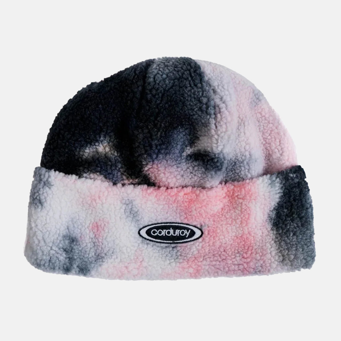 Corduroy Fleece Beanie - Black
