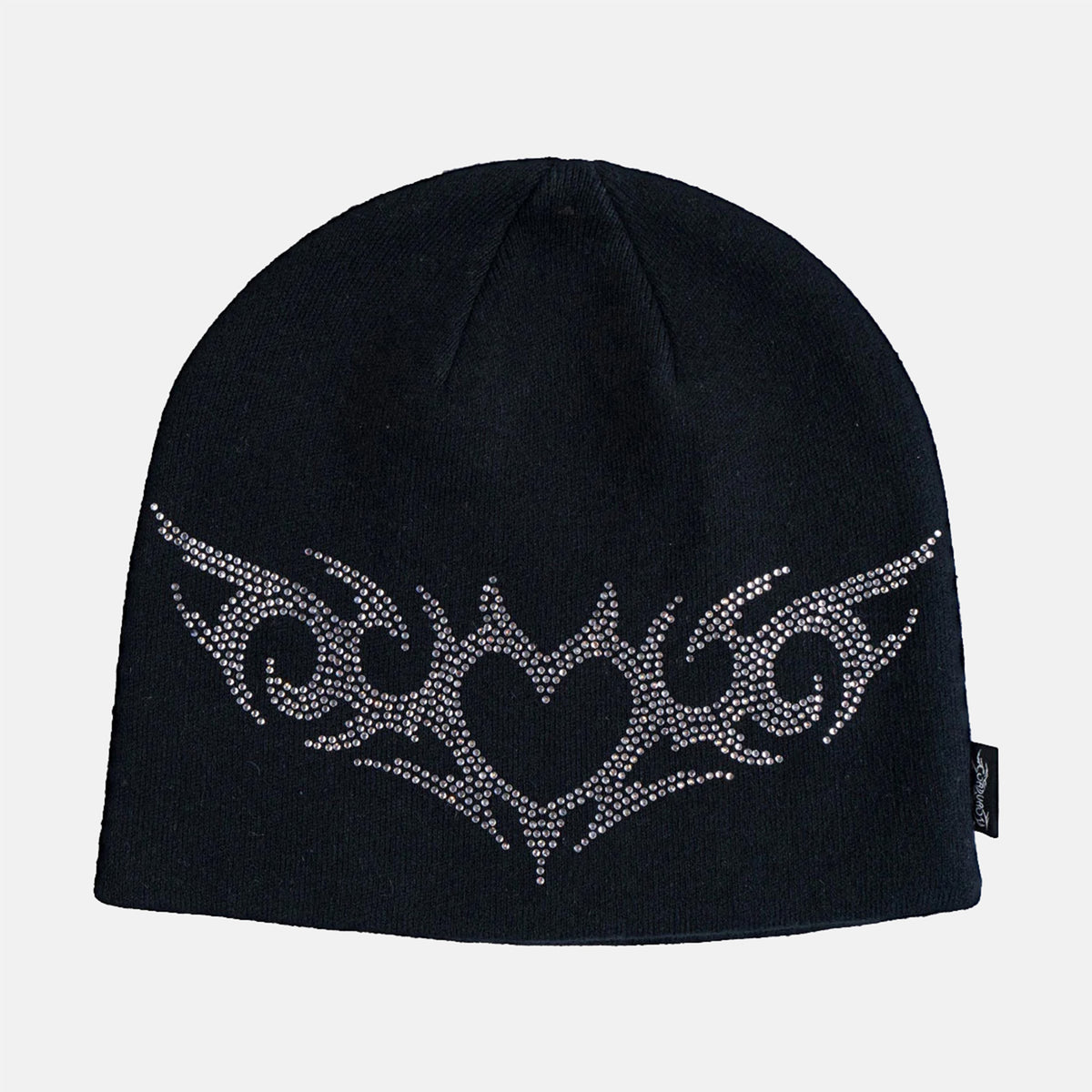 Corduroy Shine On Skully Beanie - Black