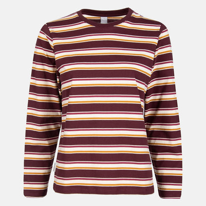 Iriedaily W´ Stripe Basic LS - Red Wine