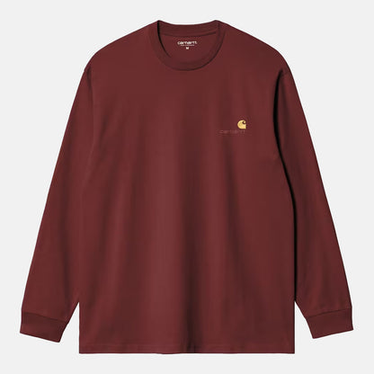 Carhartt WIP American Script Longsleeve - Amarone