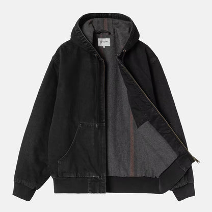 Carhartt WIP OG Active Denim Jacket - Black Stone Washed