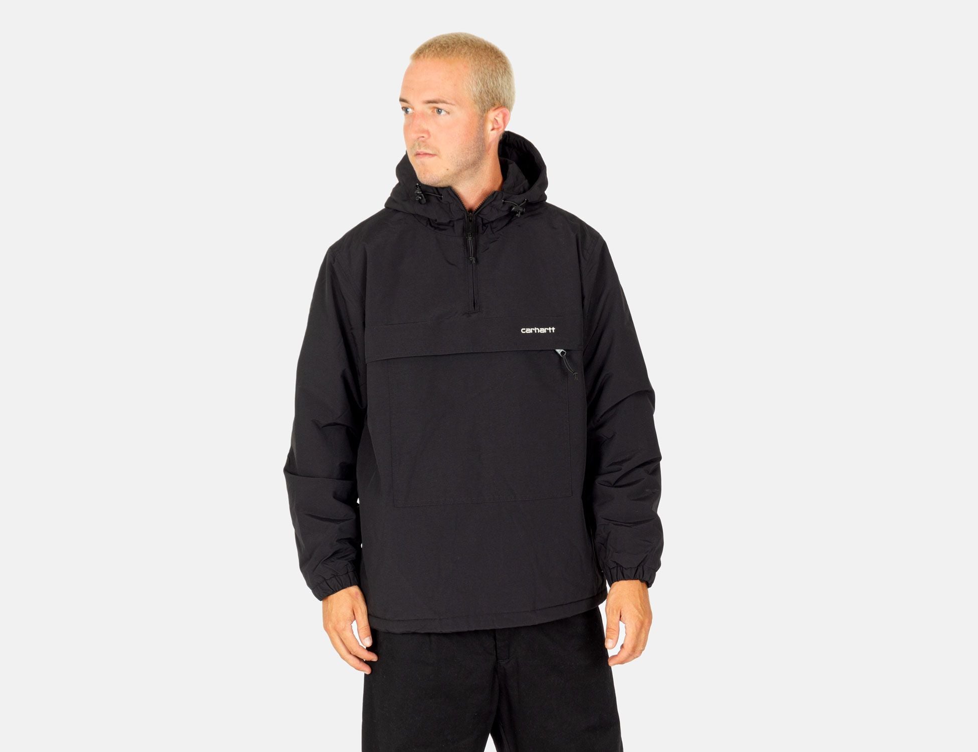 Carhartt WIP Windbreaker Pullover Jacke - Black / White - Blowout Skateshop