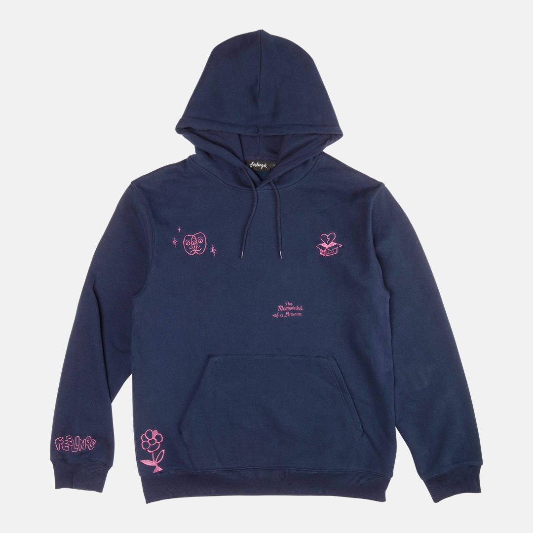 And Feelings Banks Hoodie - Navy - Blowout Skateshop