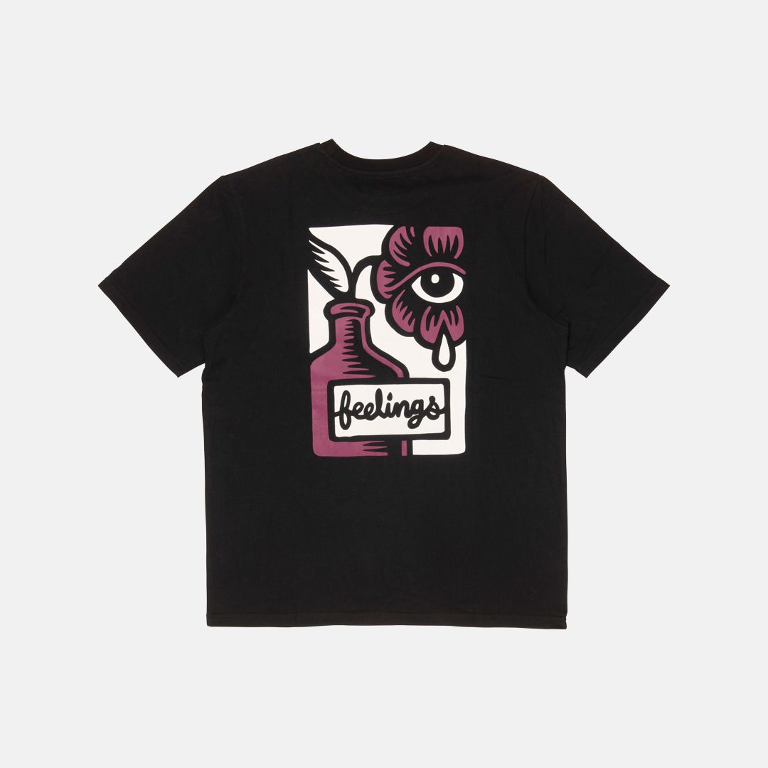 And Feelings Flower T-Shirt - Black - Blowout Skateshop