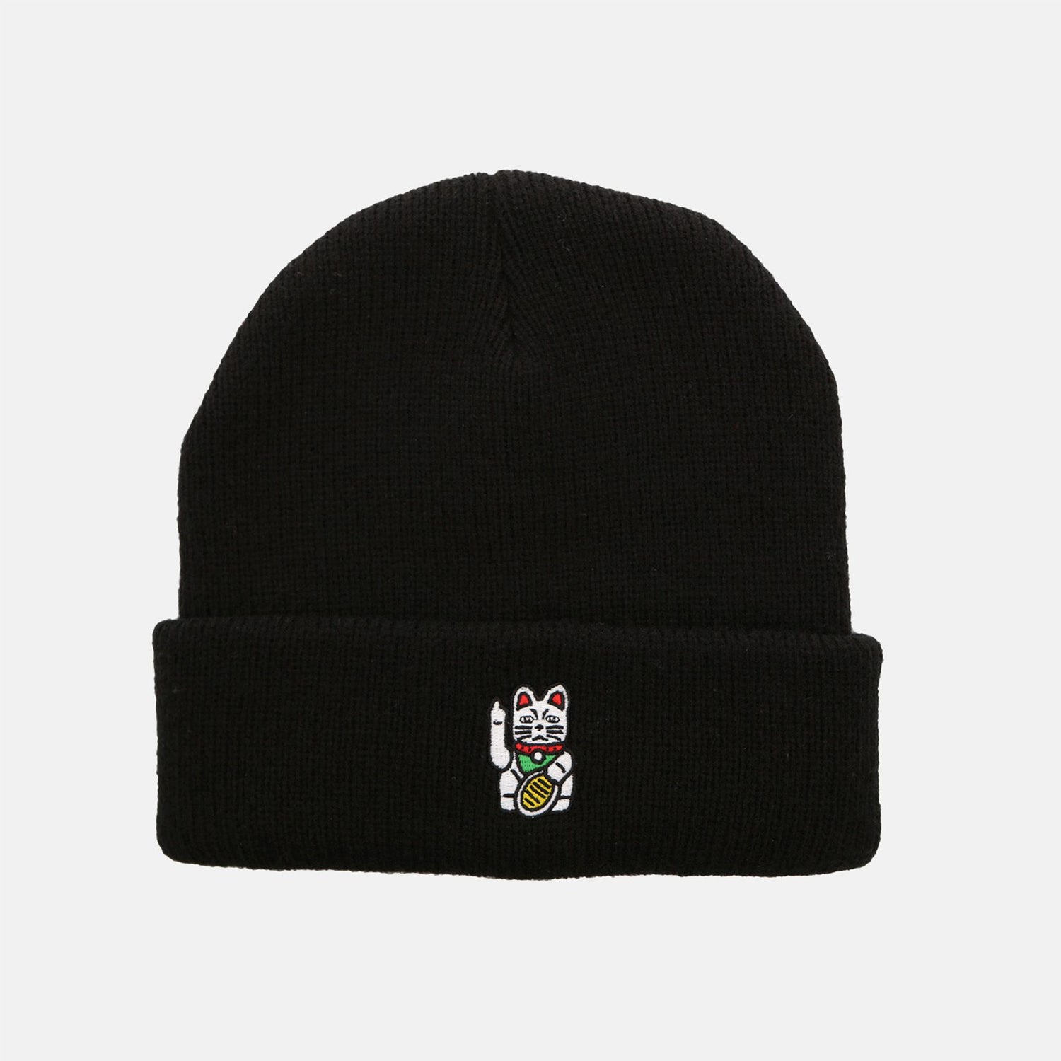 Iriedaily Bye Bye Cat Beanie - Black - Blowout Skateshop