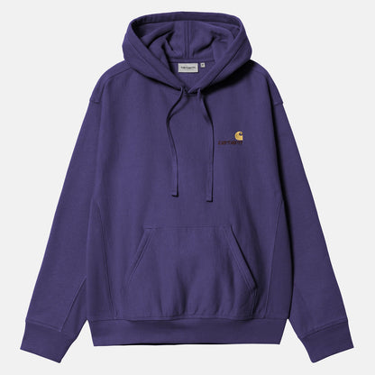 Carhartt WIP American Script Hoodie - Aura - Blowout Skateshop