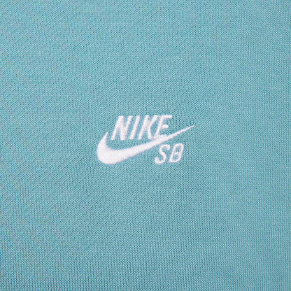 Nike SB Fleece Essential Logo Hoodie - Denim Turquoise / White - Blowout Skateshop