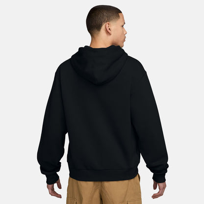 Nike SB Fleece Essential Logo Hoodie - Black / White - Blowout Skateshop