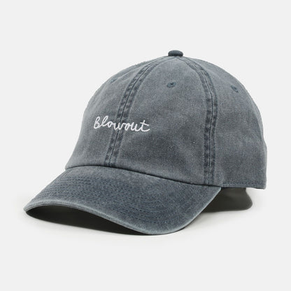 Blowout Script Cap - Washed Navy - Blowout Skateshop