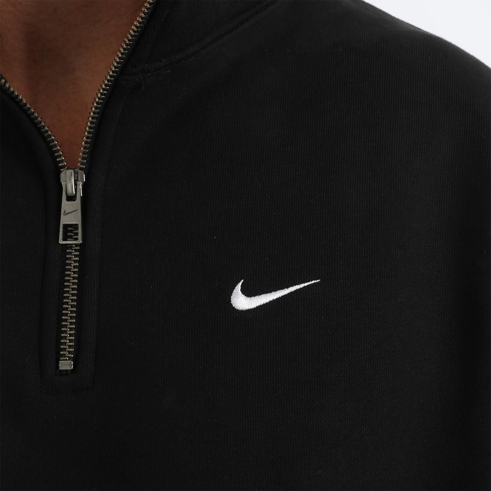 Nike SB Solo Swoosh 1/4-Zip Pullover - Black - Blowout Skateshop