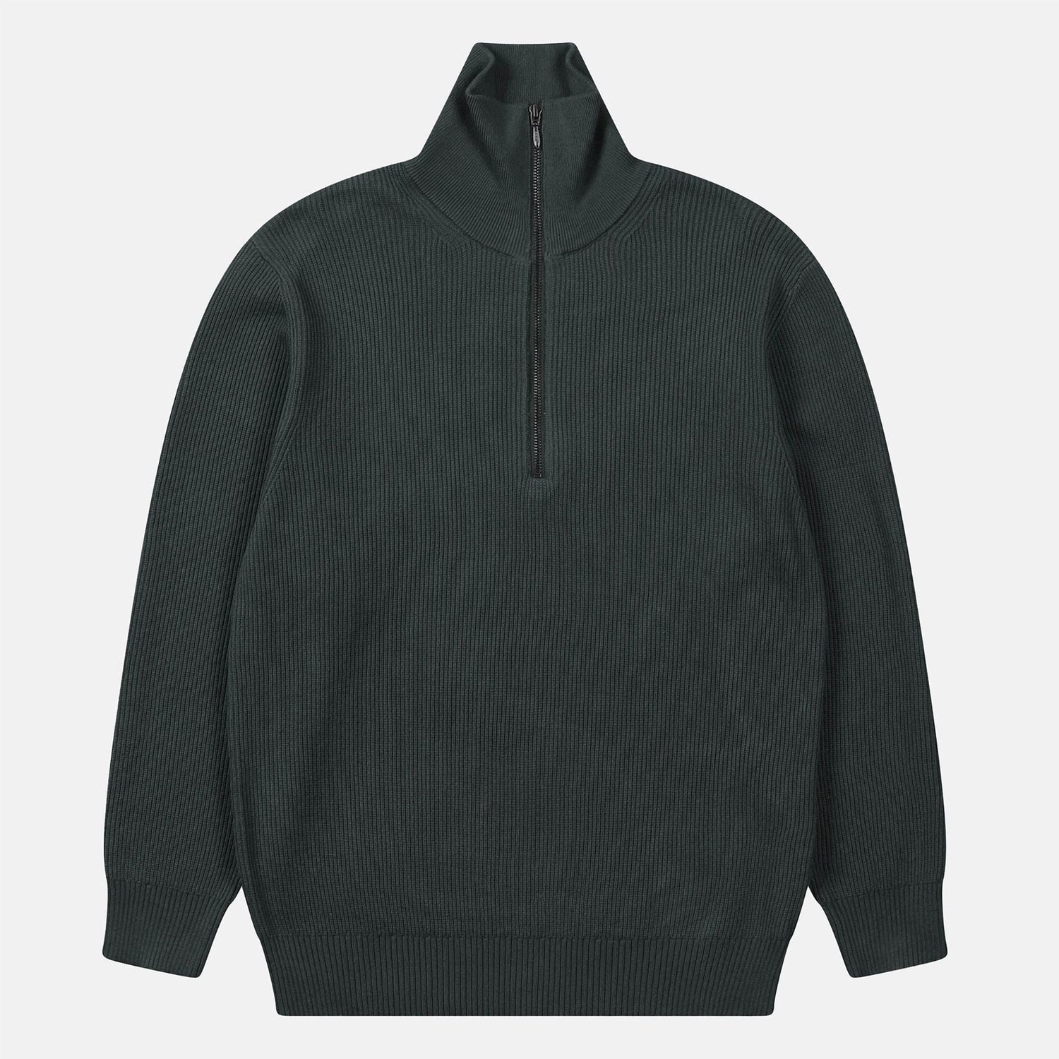 Wemoto Turner Knit Quarter Zip Crewneck - Dark Green - Blowout Skateshop