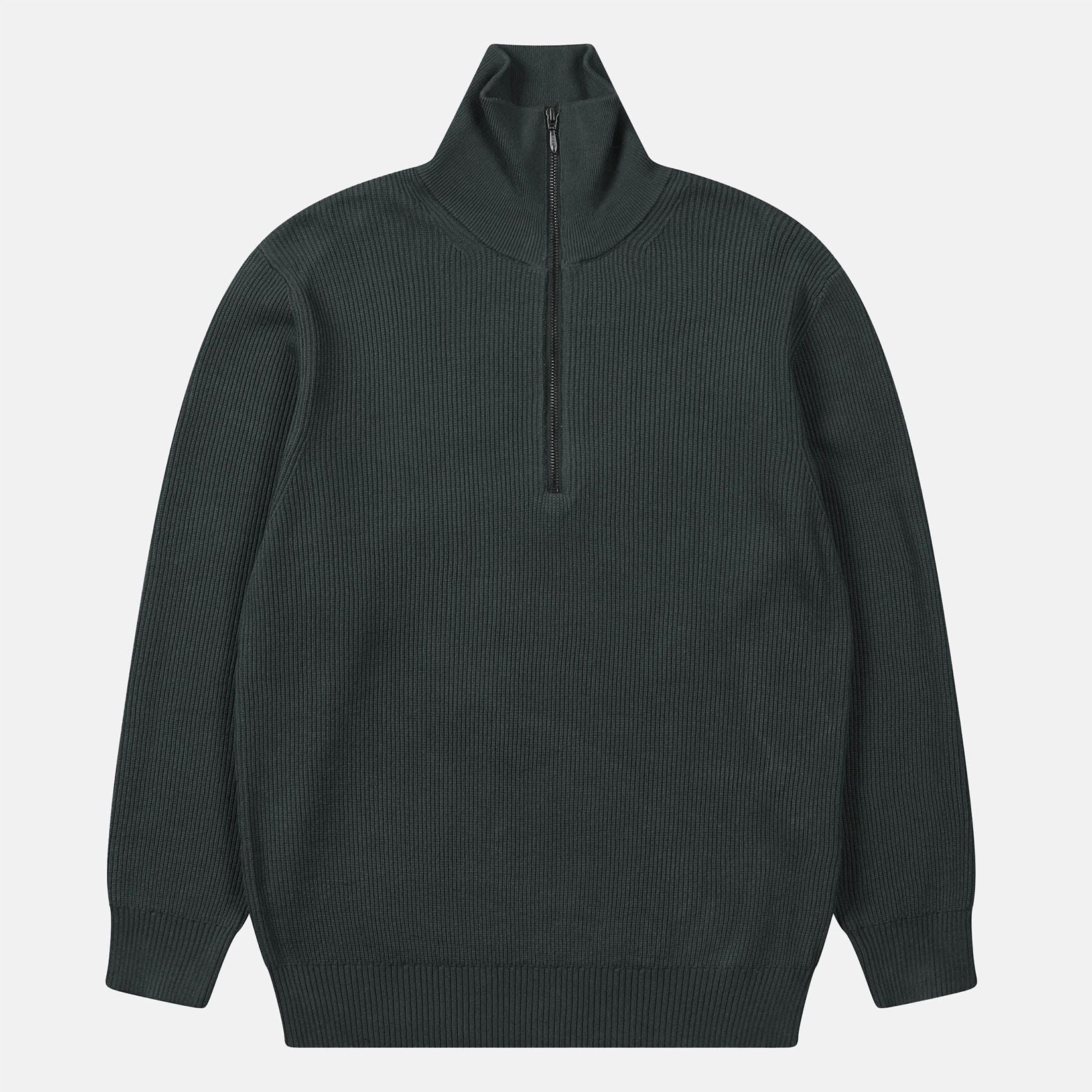 Wemoto Turner Knit Quarter Zip Crewneck - Dark Green - Blowout Skateshop