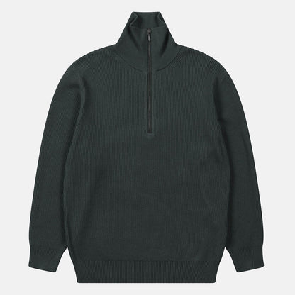 Wemoto Turner Knit Quarter Zip Crewneck - Dark Green - Blowout Skateshop