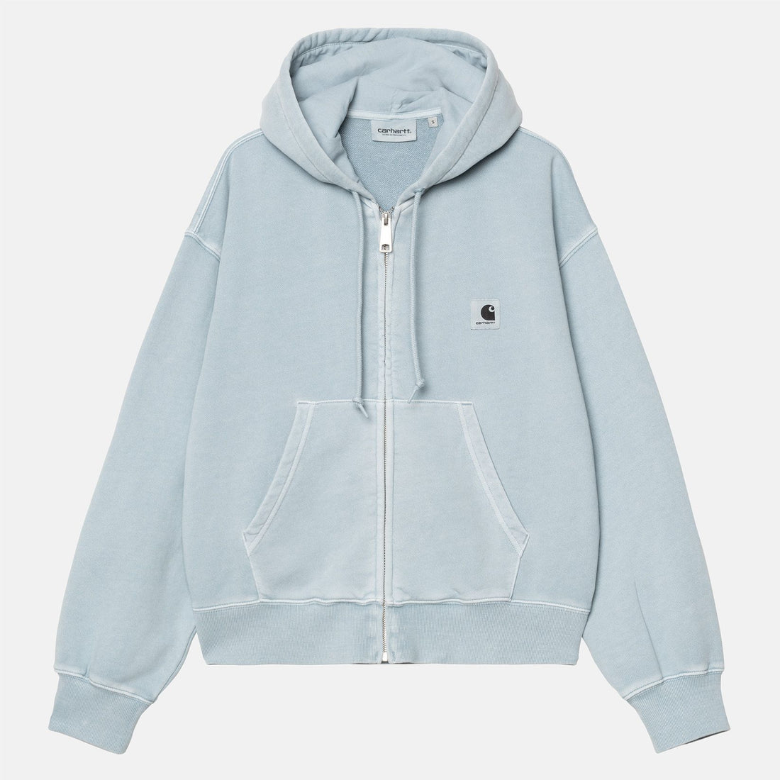 Carhartt WIP Women Nelson Zip-Hoodie - Dusty Ice - Blowout Skateshop