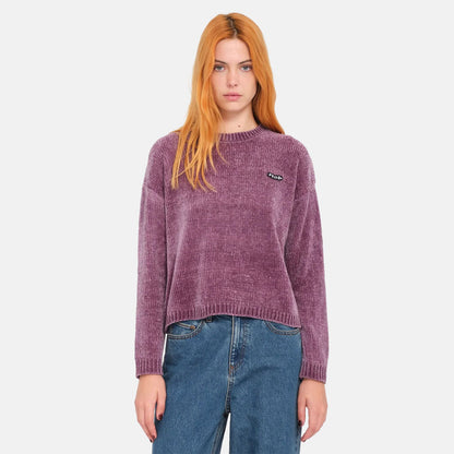 Volcom Women Bubble Tease Knit Crew - Vintage Violet - Blowout Skateshop