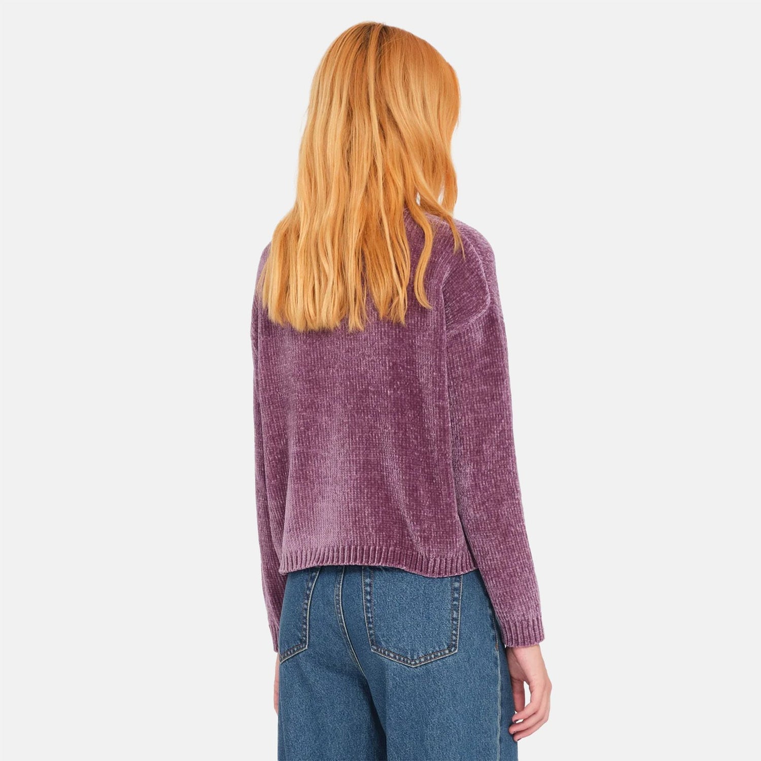 Volcom Women Bubble Tease Knit Crew - Vintage Violet - Blowout Skateshop